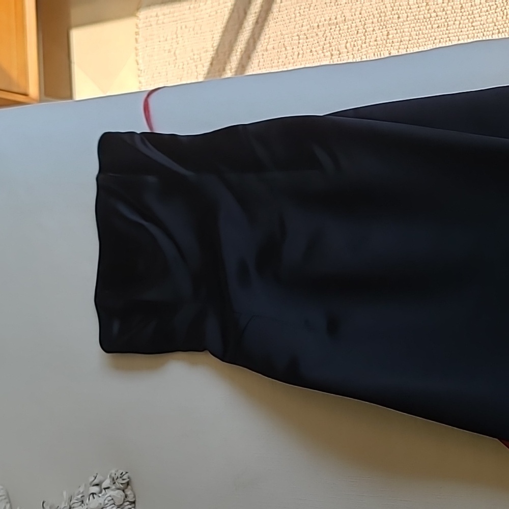 Strapless Black Silk/Satin Mermaid Train Gown Womens sz4